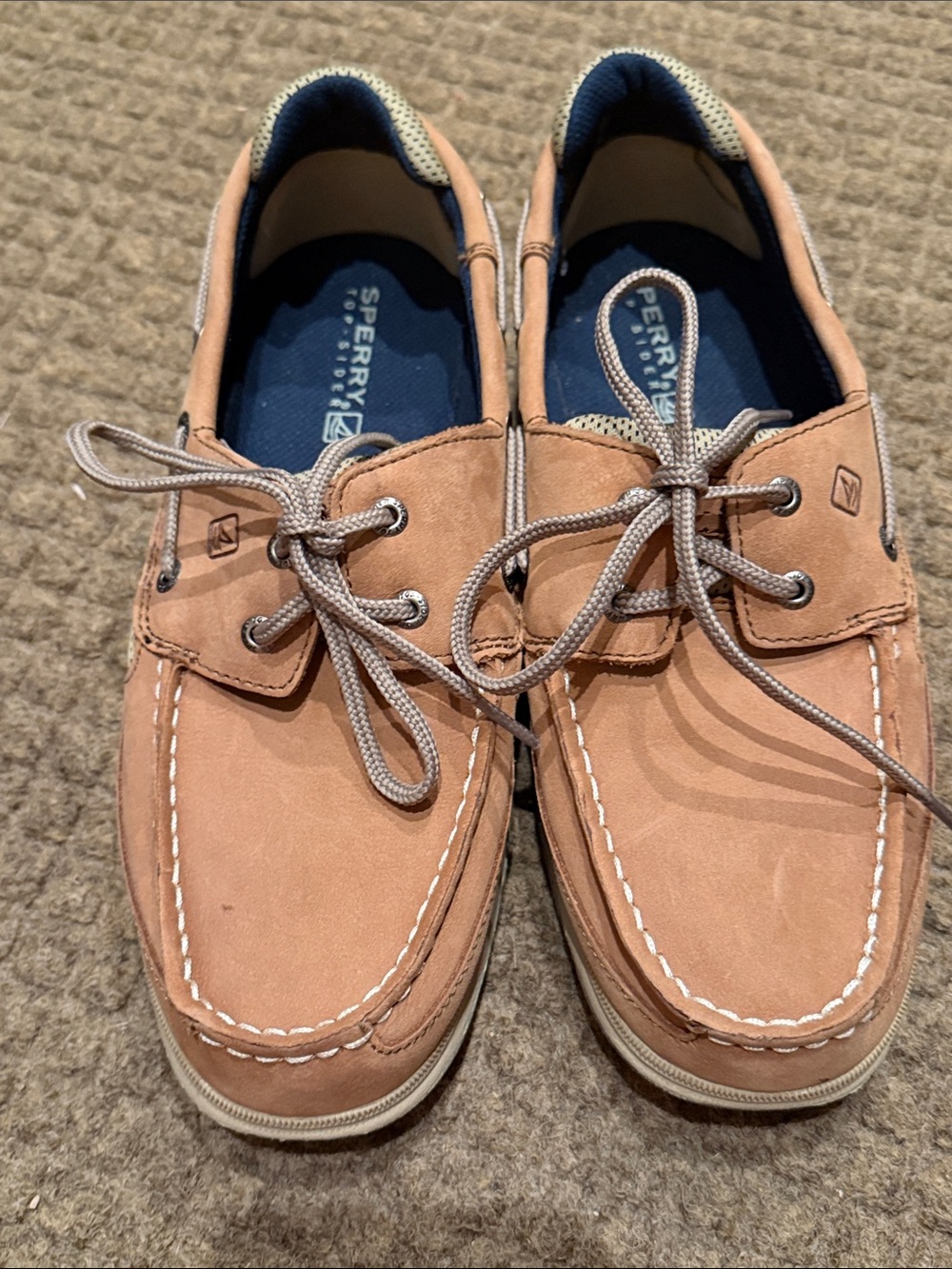 Sperry boys Tan lanyard boat Shoes